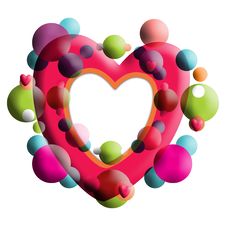 Heart With Bubbles Stock Photos