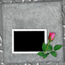 Vintage Card For The Holiday With Rose Stock Photos Vintage Card For The Holiday With Rose Stock Photos
