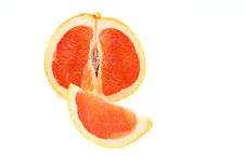 Ripe Juicy Grapefruit With One Slice Royalty Free Stock Image Ripe Juicy Grapefruit With One Slice Royalty Free Stock Image