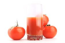 Natural Tomato Juice. Isolated Royalty Free Stock Photo