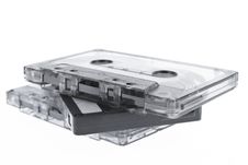 Old Magnetic Audio Tape Cassette Stock Photo