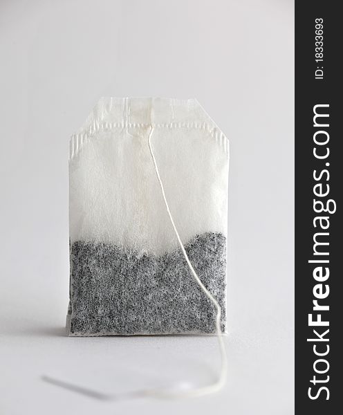 Tea bag with white background