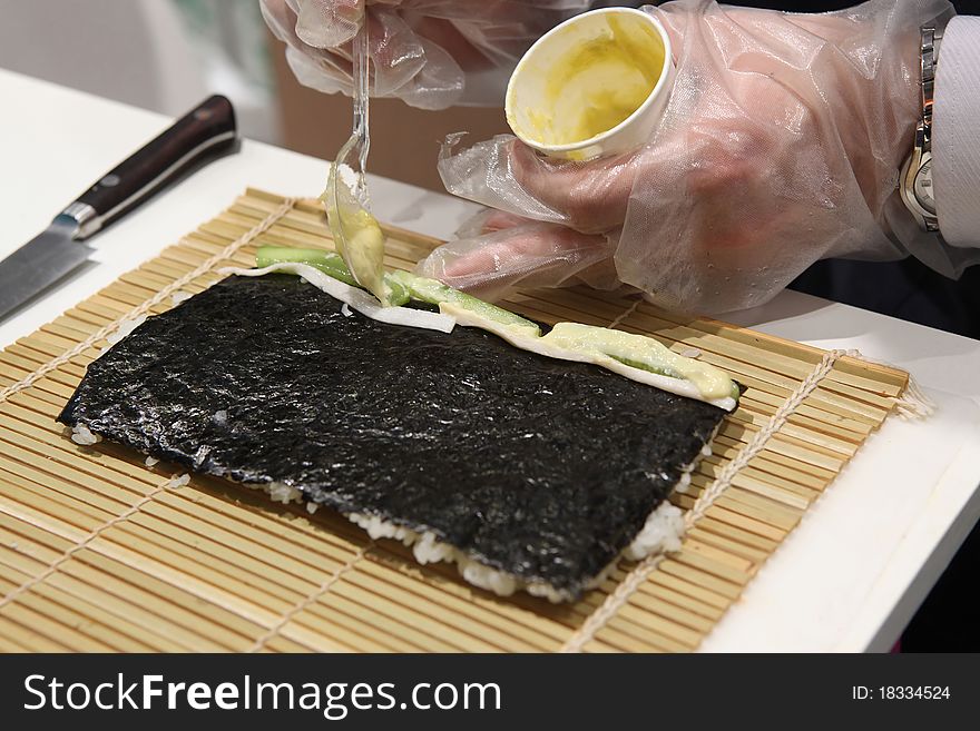 Preparation Japanese Sushi