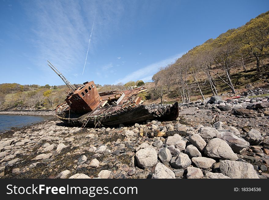 Shipwreck on a the Isle of Skye