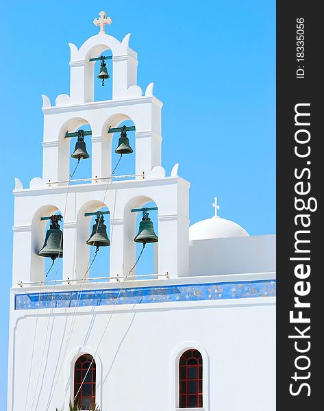 Greece church with the blue sky