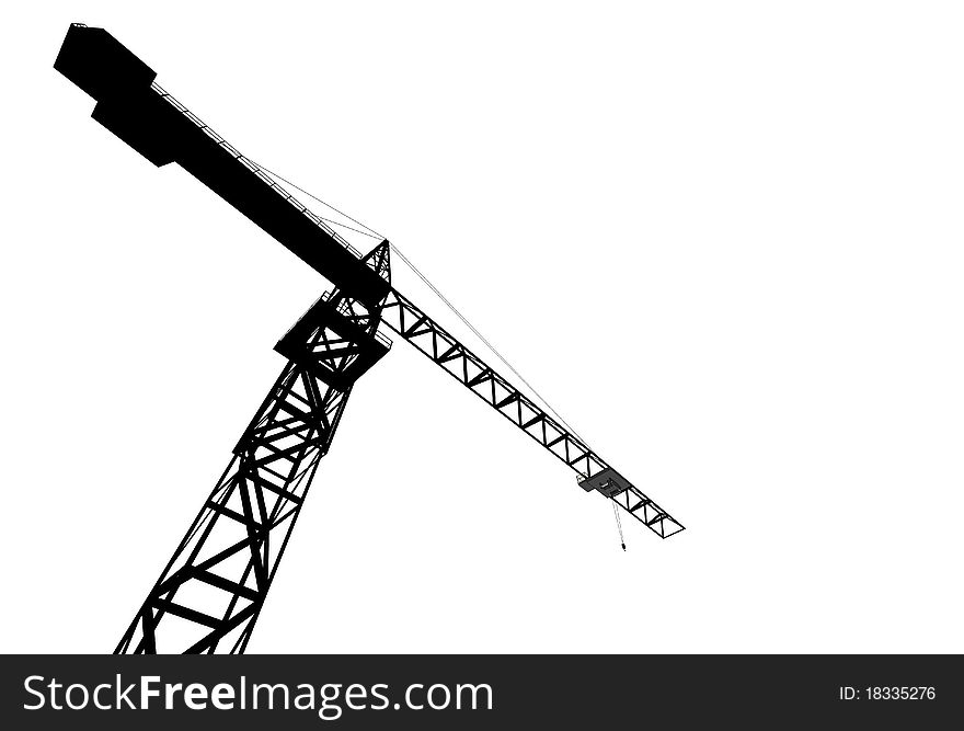 Silhouette of cranes in perspective by the visual point of normal eyes view, represent the under-construction of work. Silhouette of cranes in perspective by the visual point of normal eyes view, represent the under-construction of work