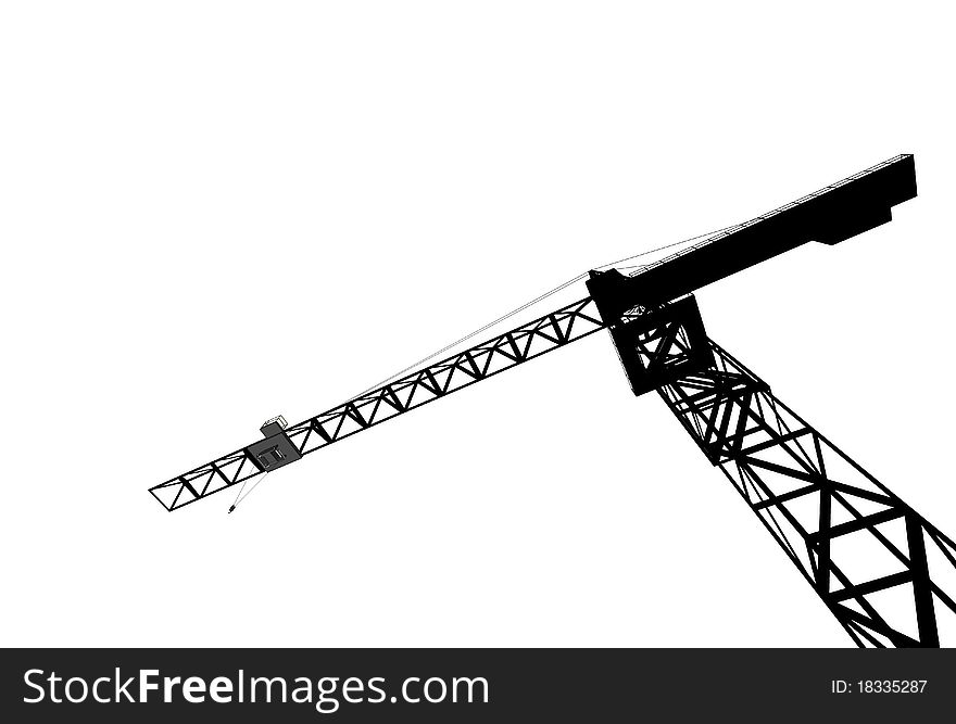 Silhouette of cranes in perspective by the visual point of normal eyes view, represent the under-construction of work. Silhouette of cranes in perspective by the visual point of normal eyes view, represent the under-construction of work