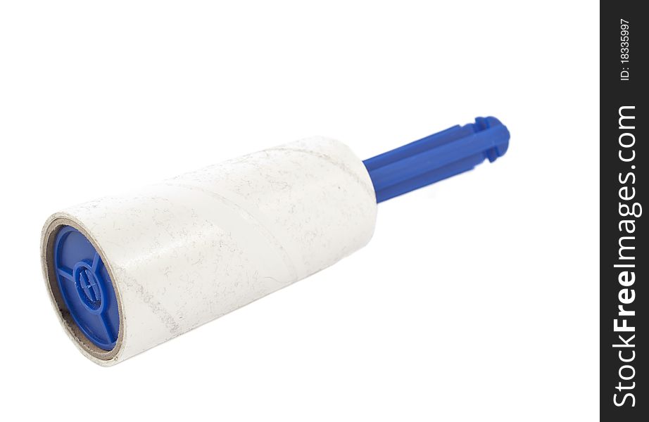 Lint roller on a white background