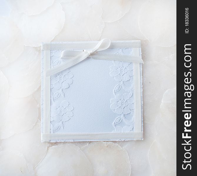 Beautiful white pastel wedding card for invitation or greeting