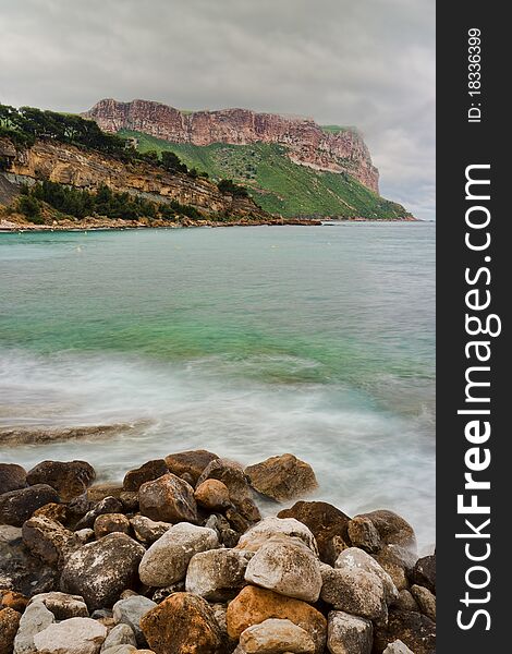 Cliffs and coast near Cassis, France