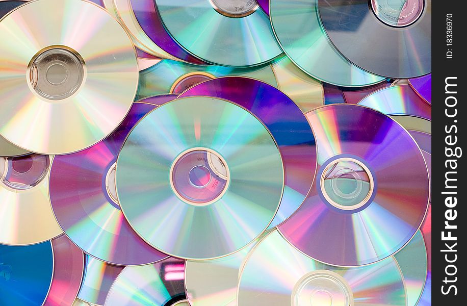 Abstract many compact disk background. Abstract many compact disk background