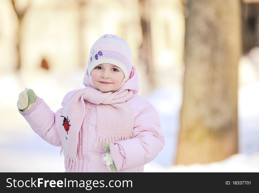 Girl Playing In Park