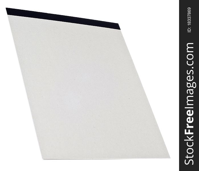 Blank Sketch Pad Ready for Creativity Isolated on white with a Clipping Path.