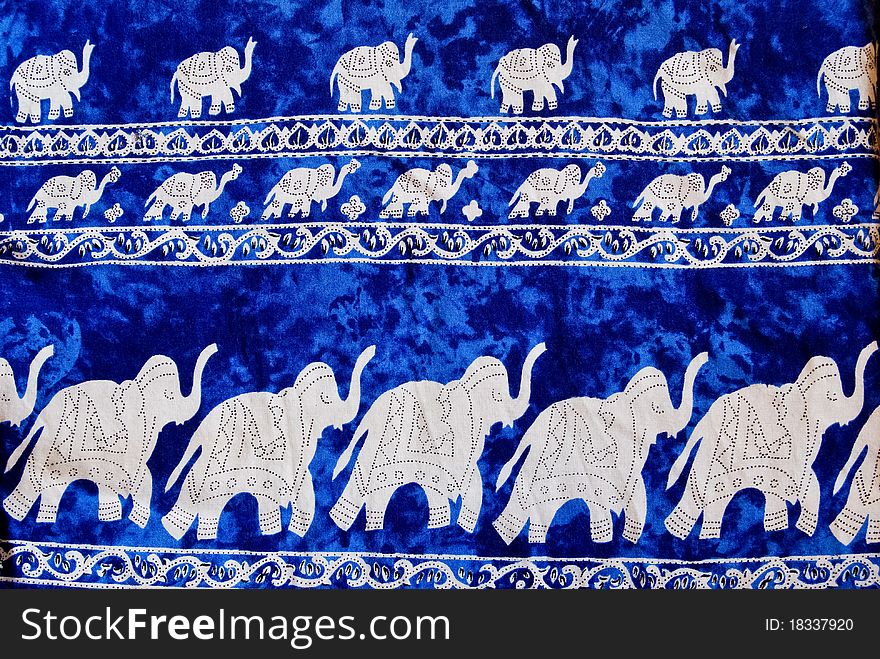 Blue elephant pattern thai style background highly details
