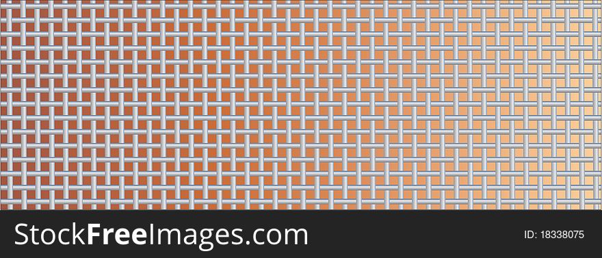 Woven mesh on a dark background, lattice