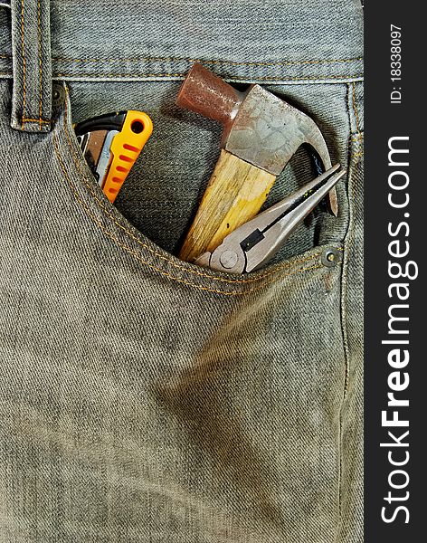 Repairman Jean With Tool In Pocket