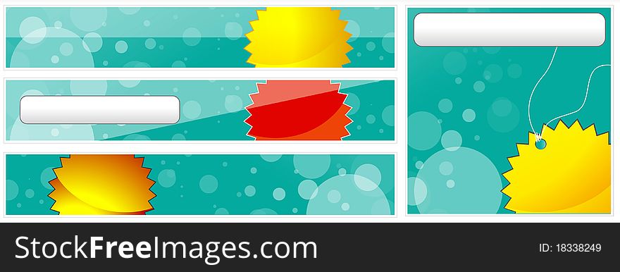 A set of web banners on a soap theme. A set of web banners on a soap theme