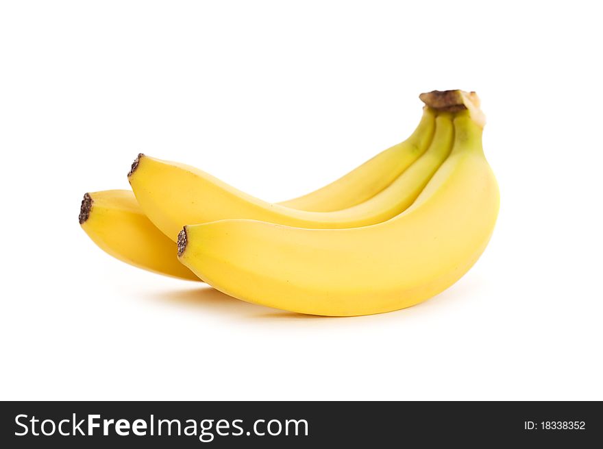 Ripe bananas isolated on white background. Ripe bananas isolated on white background