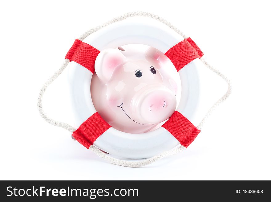 Piggy-bank With Lifebelt