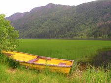 Old Wooden Boat On The Lake Bank Stock Photos Old Wooden Boat On The Lake Bank Stock Photos