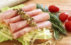 Tasty Open Sandwich On Wholewheat Bread Stock Image Tasty Open Sandwich On Wholewheat Bread Stock Image