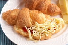 Croissant With Cheese Stock Photo Croissant With Cheese Stock Photo