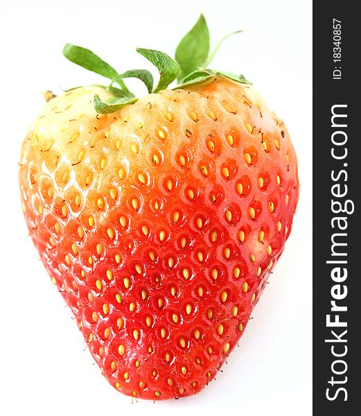 Close up strawberry on white background