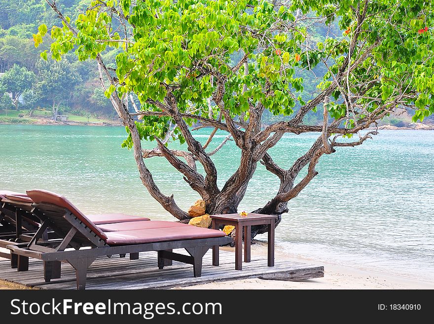Couch on the beach, Samed island, thailand.