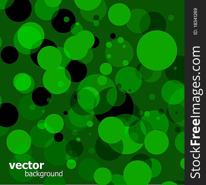 Vector Green bokeh. Vector green background or abstract