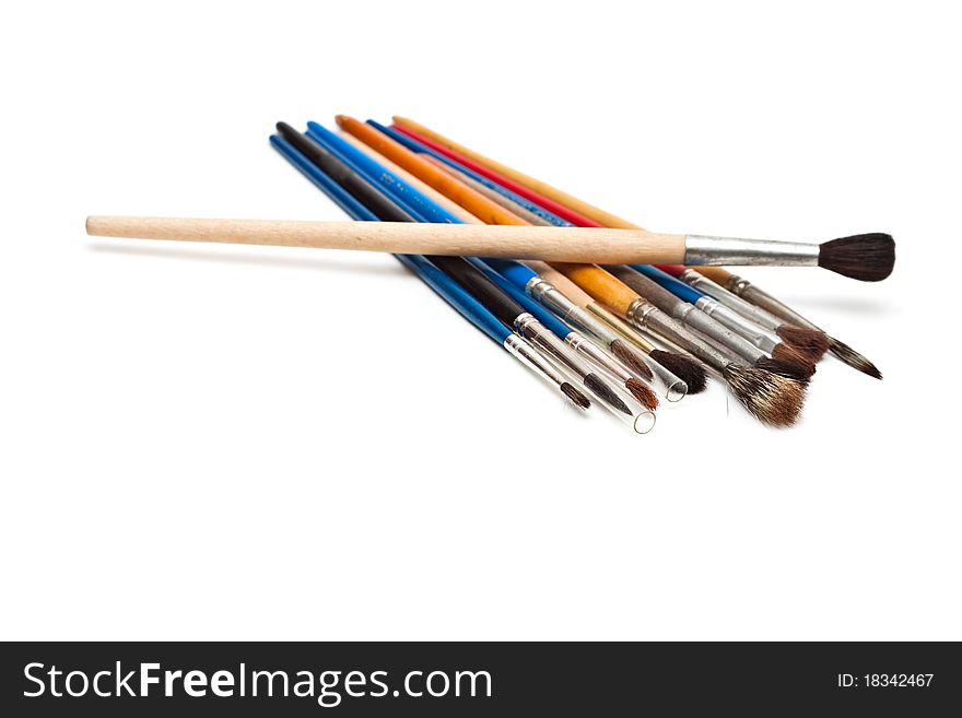 Paint brushes isolated on a white background. Paint brushes isolated on a white background.