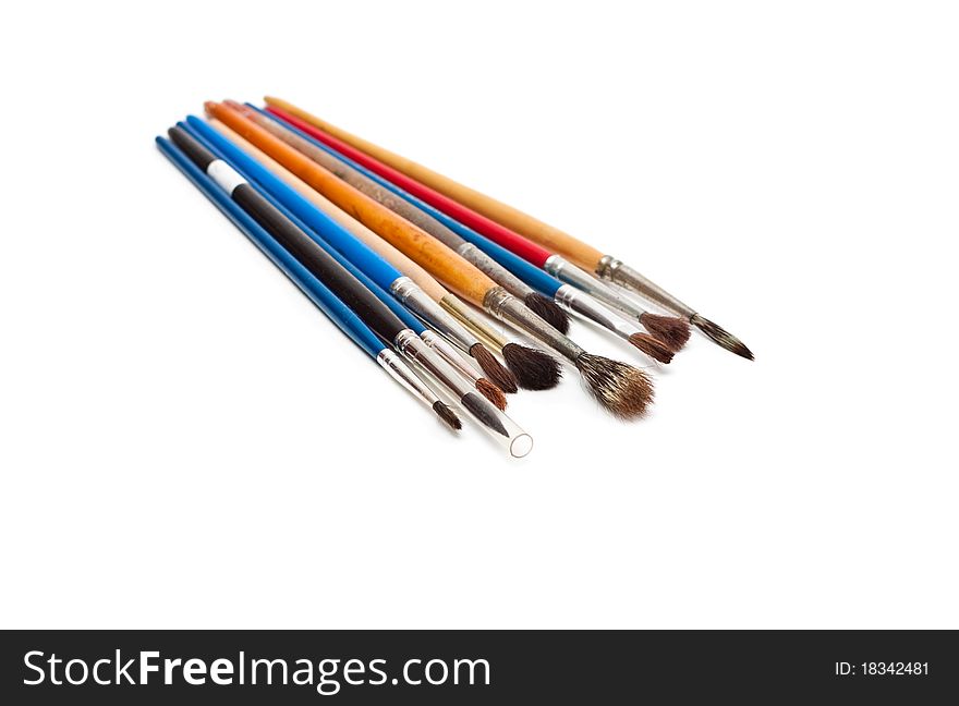 Paint brushes isolated on a white background. Paint brushes isolated on a white background.