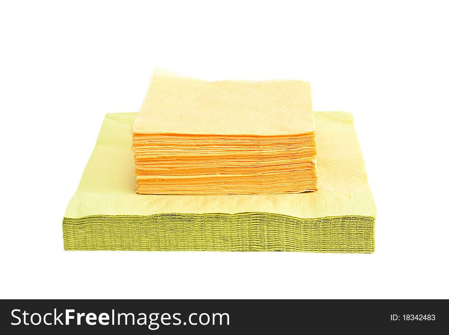 Green And Yellow Napkins.