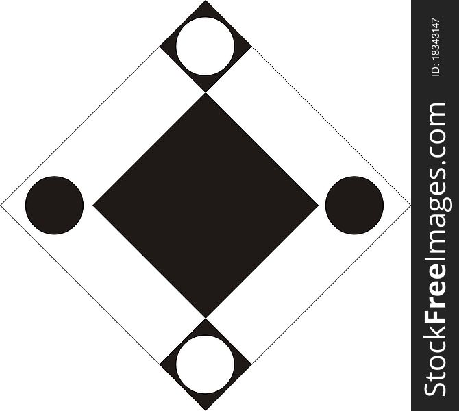 Company logo with squares and circles