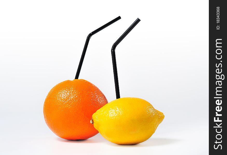 It photographs of an orange and a lemon has more than enough white bottom. It photographs of an orange and a lemon has more than enough white bottom