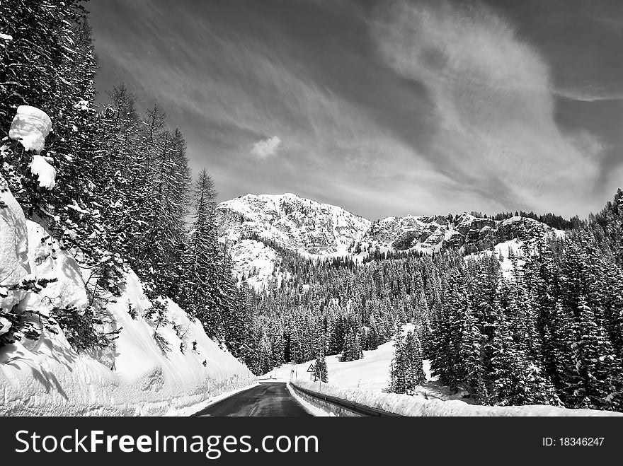 Snow On The Dolomites