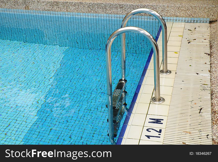 Chrome Ladder Of Swimming Pool