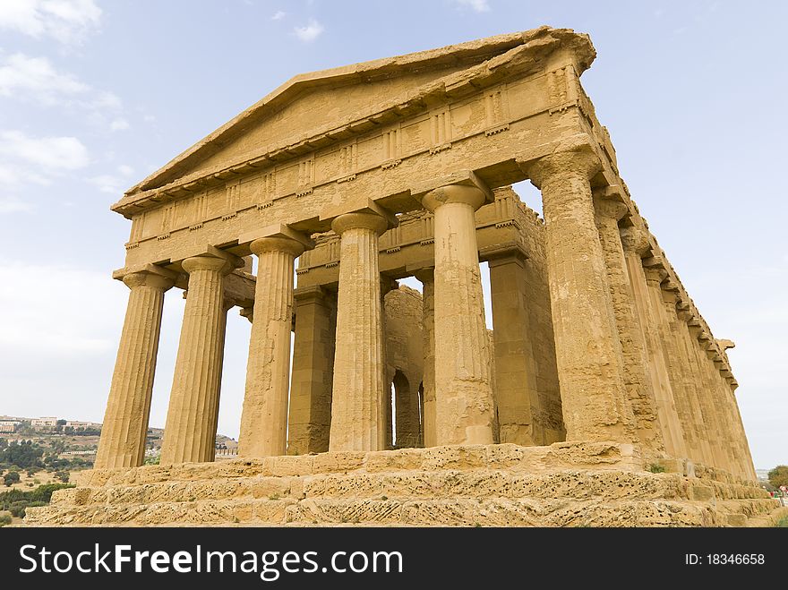 The Isle of Sicily is well known because of the excavations of old ruins like this temple. The Isle of Sicily is well known because of the excavations of old ruins like this temple