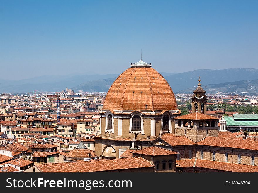 A Florence view from the cathedral bell-tower