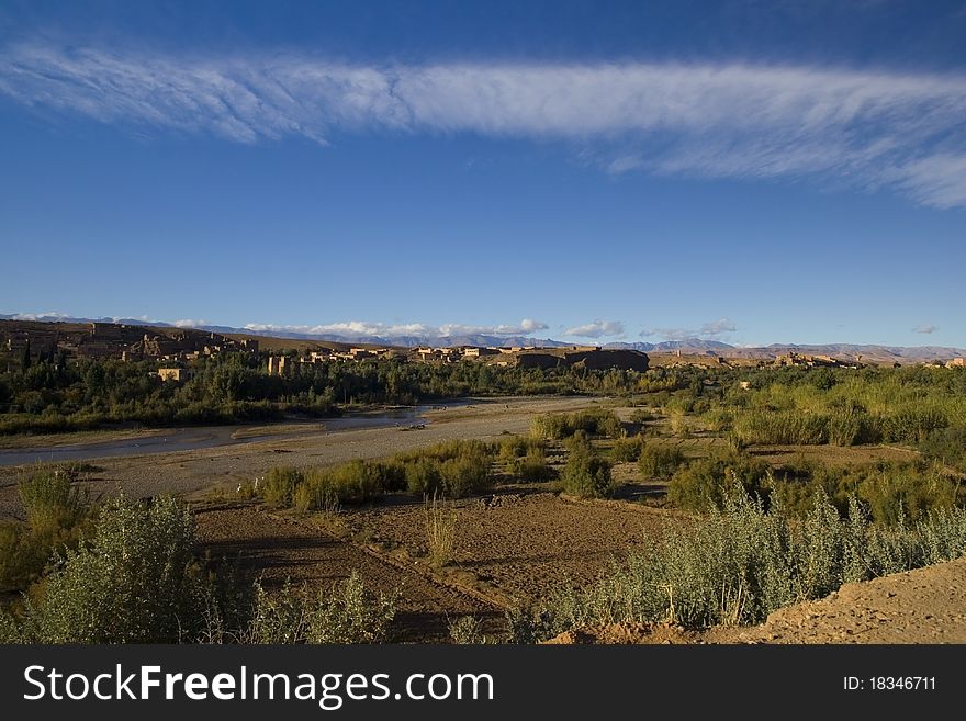 A settlement in the Atlas Mountains (Morocco)