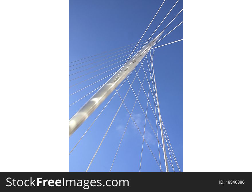 Suspension bridge central Manchester England UK
