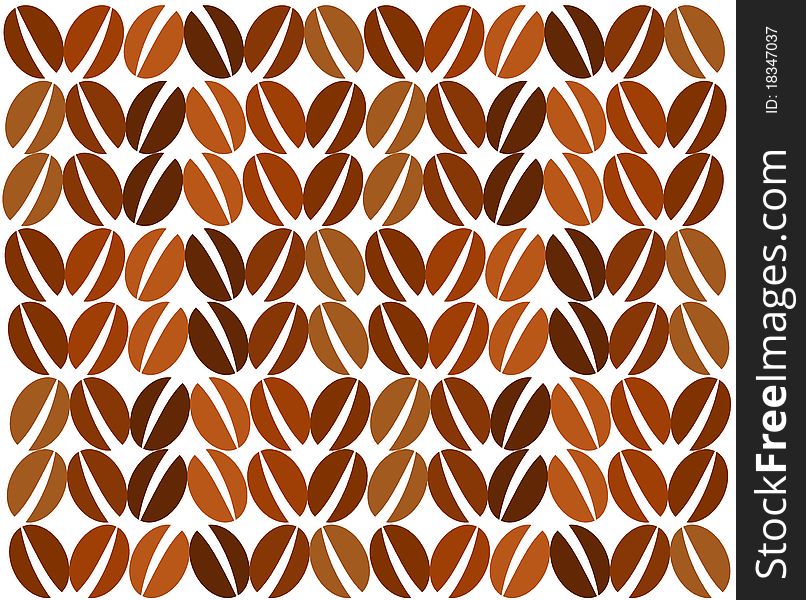 Coffee beans background. Vector illustration