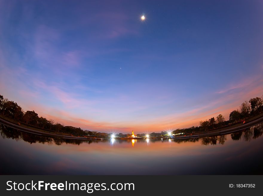 Phutthamonthon is a Buddhist park in the Phutthamonthon district, Nakhon Pathom Province of Thailand, west of Bangkok. It is highlighted by a 15.87 m high Buddha statue, which is considered to be the highest free-standing Buddha statue of the world.