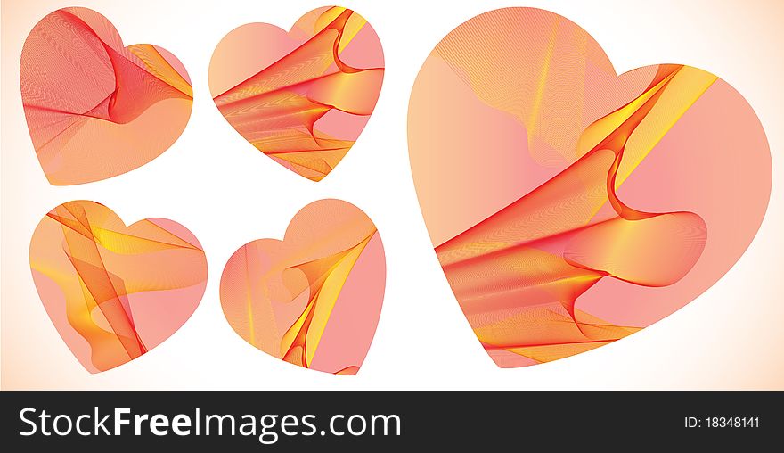 Valentines Abstract Hearts