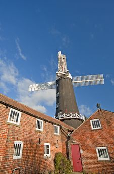 Windmill At A Granary Royalty Free Stock Photography Windmill At A Granary Royalty Free Stock Photography