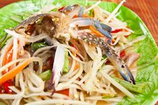 Thai Papaya Salad Royalty Free Stock Photography