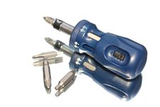 Screwdriver & Drill Bits Royalty Free Stock Photography