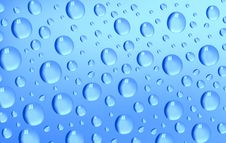 Water Drops On Blue Background. Stock Image Water Drops On Blue Background. Stock Image