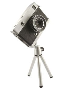 Vintage Camera On Tripod Stock Image Vintage Camera On Tripod Stock Image