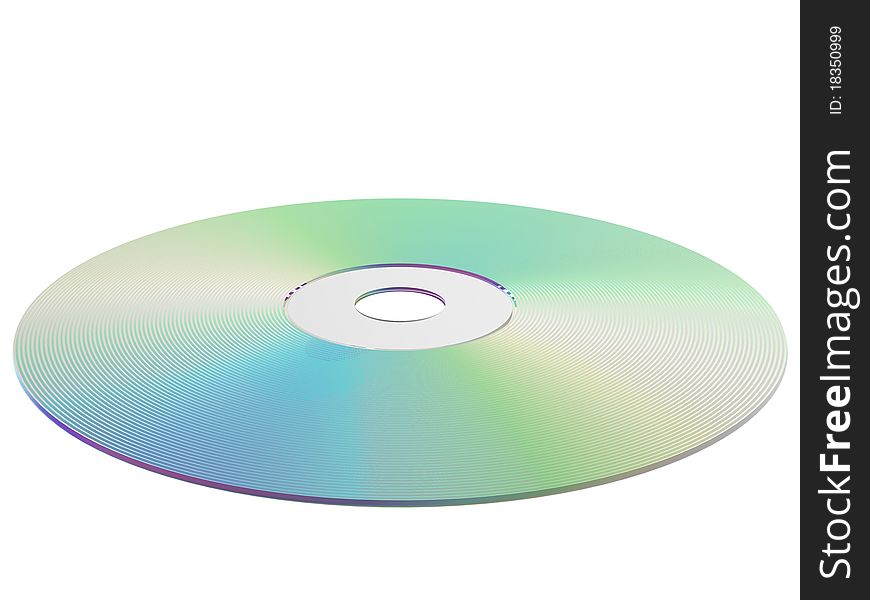 Laser disc on a white background