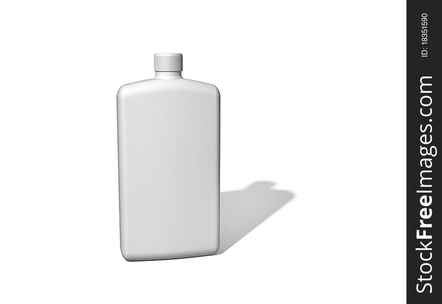 Vial with a lid on a white background. Vial with a lid on a white background